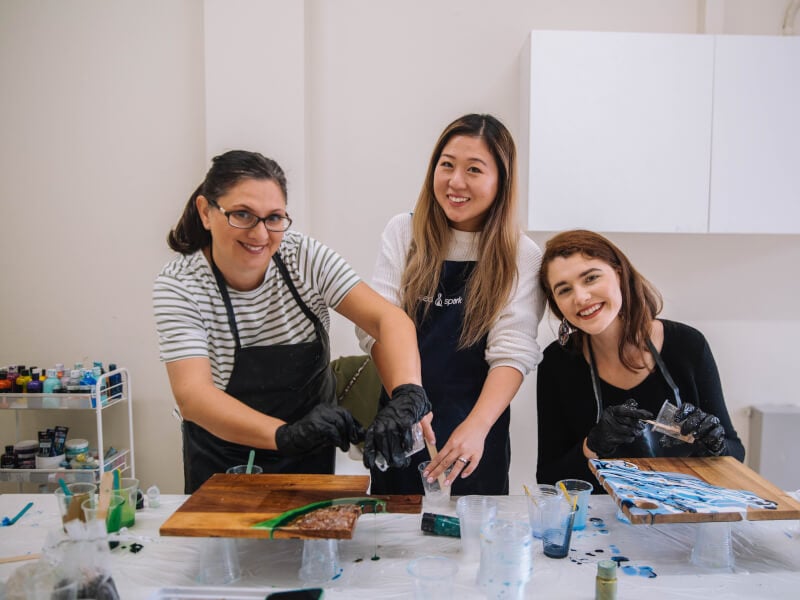 resin art homewares class